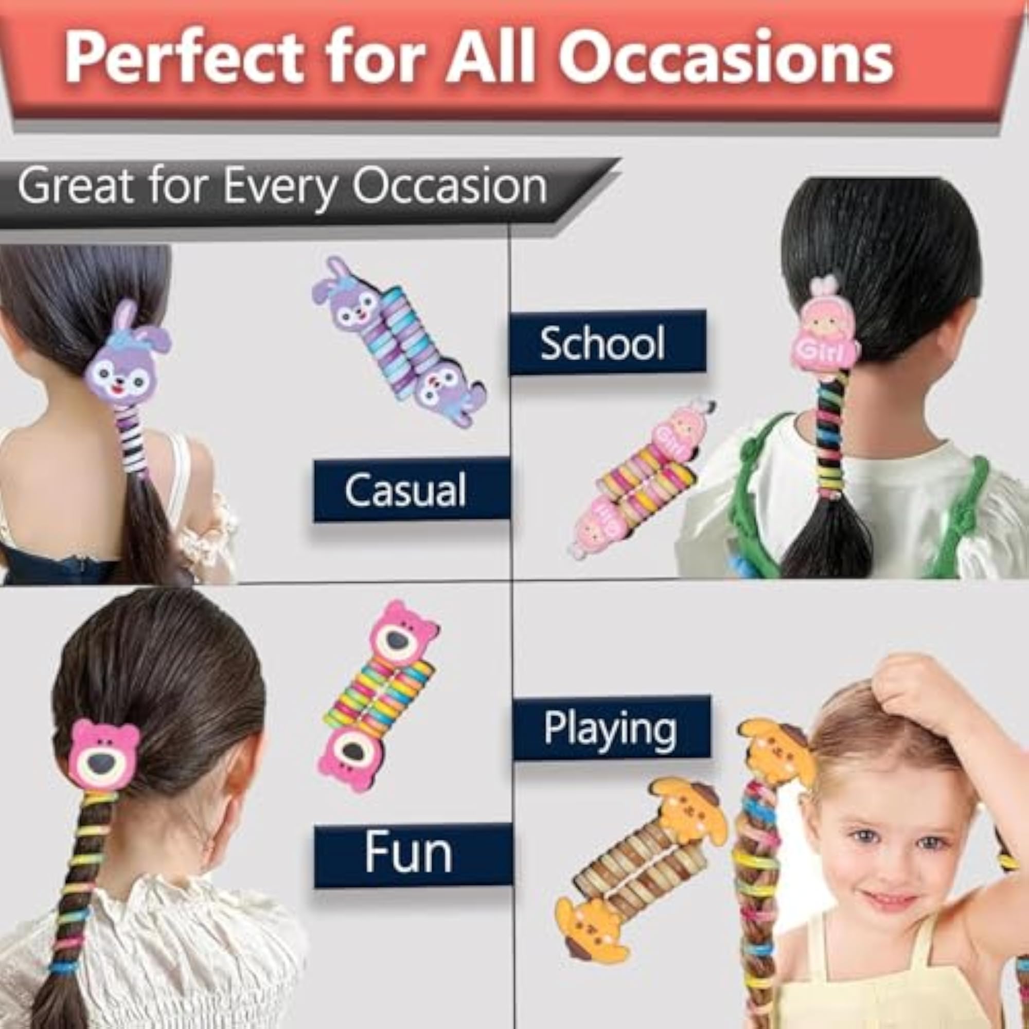 Small Cartoon Kids Hair Clips, Invisible Hair Clips Set